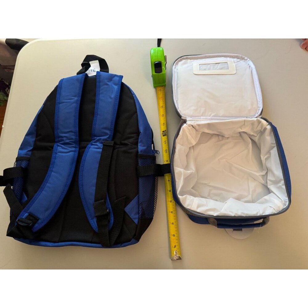 youth backpack & Lunch bag set water resistant padded laptop or tablet compart.